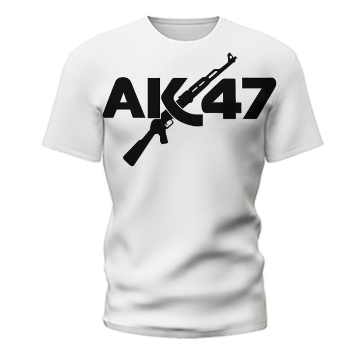 2022 new hot fashion Summer Men's AK47 T-shirt 3D Printing Round Neck Casual breathable plus size tops dropshipping