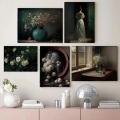 Dark Academia Art Poster Prints For Gallery Living Room Decor Gothic Skull Haunted House Ghost Bride Canvas Painting Wall Art. 