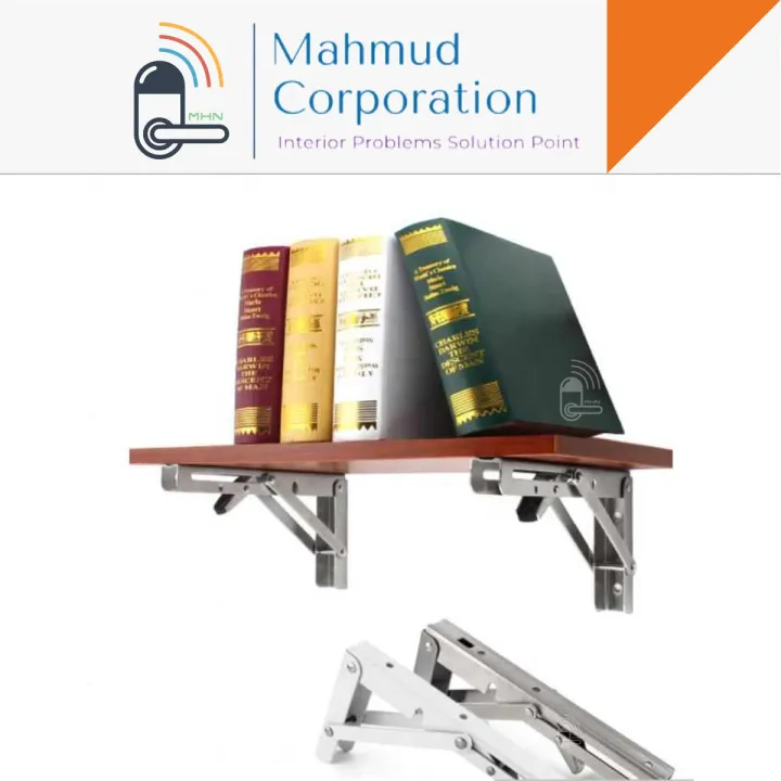 2ps%2014"%20Stainless%20Steel%20Folding%20Shelf%20Bench%20Table%20Bracket%20Marine%20Grade%20350kg%20Load%20-%20Image%202