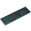 SeenDa Backlit Bluetooth Keyboard Multi-Device Slim Rechargeable Keyboard Backlit Wireless Keyboard Compatible for LaptopTablet.