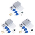 NCANRUI 3X RFID Electronic Cabinet Lock Electronic Dark Lock Hidden for Wooden Cabinet Locker Drawer Shoe Cabinet Drawer Lock. 