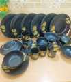 Ceramic Exclusive  24 pcs black  dinner Set. 