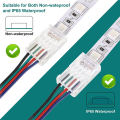 1Set 4Pin RGB Wire with LED Strip Connector 22 Gauge 4 Colors RGB 22 AWG for RGB LED Strips 3528 5050. 