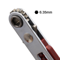 Mini Ratchet Wrench 1/4 Inch Drive Socket Hex Screwdriver Bit Dual Ratchet Wrench Tool with Two Bit Heads Easy Install Elbow.