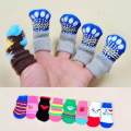 fuwen® 4 Pcs Fashion Cute Puppy Dog Pet Knits Socks Anti Slip Skid Bottom Mini Sock. 