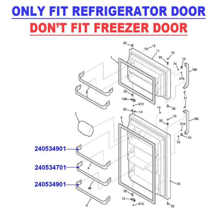 240534701%20And%20240534901%20Refrigerator%20Door%20Shelf%20Rack%20Bar%20Easy%20To%20Replace%20For%20Frigidaire%20Kenmore%20Replaces%20AP3214631,%20PS734936,%20AP3214630%20-%20Image%204