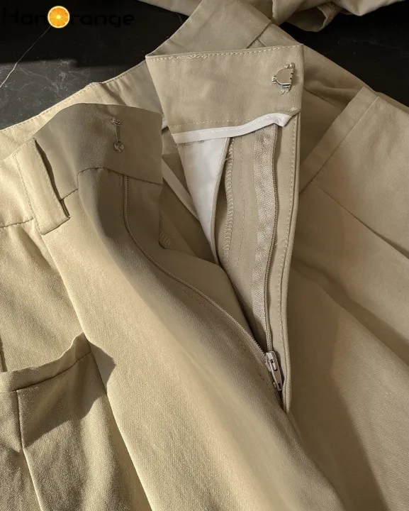 HanOrange%202024%20Spring%20Fashion%20Double%20Pleated%20Design%20Wide%20Leg%20Pants%20Women%20Lazy%20Loose%20Silhouette%20High%20Waist%20Casual%20Trousers%20Female%20-%20Image%204