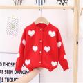 2022 Winter Girls Cardigan Sweaters Children Autumn Warm Knitted Sweater Toddler Little Girls Long Sleeve Clothes for 3 5 7 Yrs. 