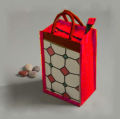 Jute Fabric eco frindly home  made Lunch / tiffin Carrying Bag with soft handle. 