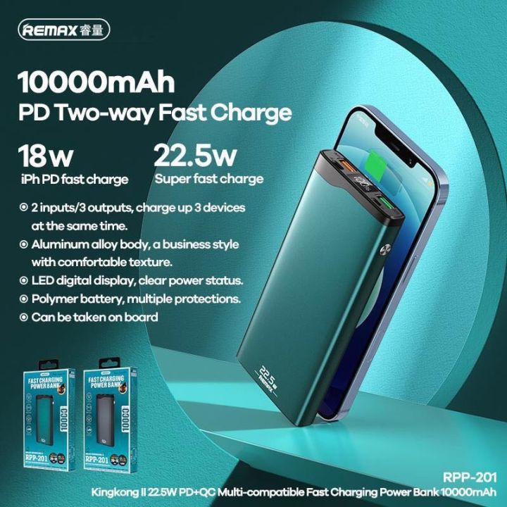 Remax%2010000mAh%2022.5%20watt%20Power%20Bank%20(%20RPP-201%20)%20-%20Image%202