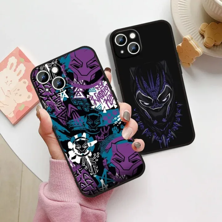 Marvel%20Black%20Panther%20Phone%20Case%20For%20Apple%20iPhone%2014%2013%2012%2011%20Pro%20Max%20mini%20XS%20XR%20X%208%207%206S%206%20Plus%20Black%20Soft%20Funda%20Back%20Cover%20-%20Image%203