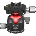 EVUMO C5 Professional Ball Head 38mm Big Ball Head 360° Panoramic Full CNC Low Profile Arca Swiss Plate Tripod Head for Camera.