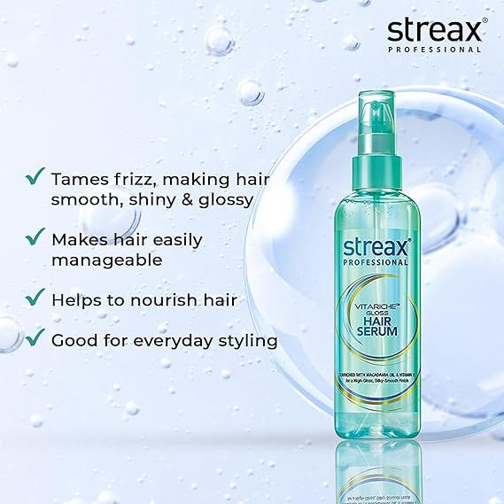 Streax Professional Hair Serum Vitariche Gloss - 45Ml