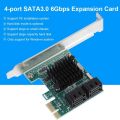 PCIE to SATA Expansion Controller Expansion Card with 4 Ports 6G SATA Expansion Card for PCI Expansion Cards. 