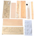 1:100 Halcon Wooden Sailing Boat Model DIY Kit Ship Assembly Decoration Gift.