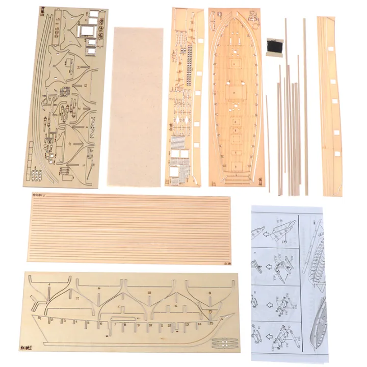 1:100%20Halcon%20Wooden%20Sailing%20Boat%20Model%20DIY%20Kit%20Ship%20Assembly%20Decoration%20Gift%20-%20Image%202