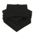 10PCS Black Square Universal Activated Carbon Foam Sponge Air Filter Pads Set. 