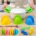 2 PC Grip Oven Pot Holder Silicone Glove. 