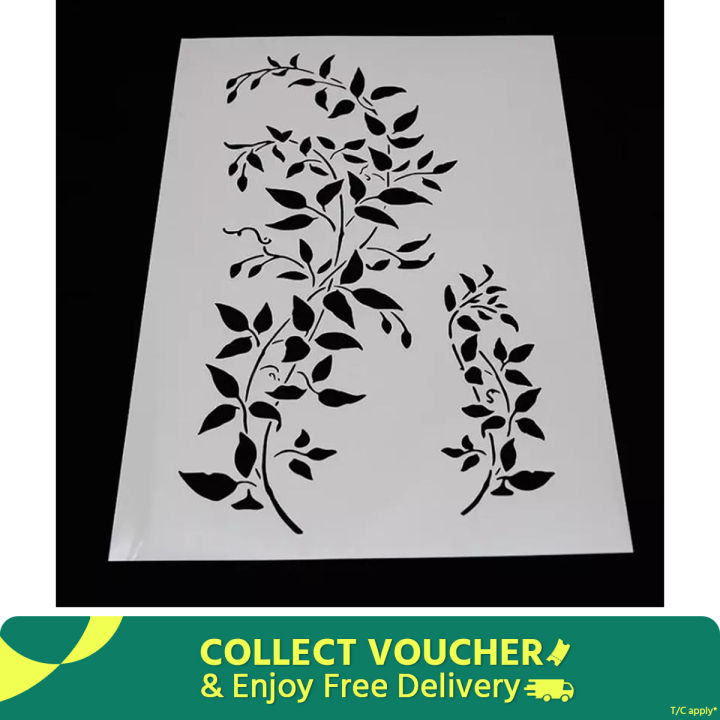 Stencil for Wall & Fashion Painting Template 10 by 8 inch.