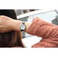 Poruis nary 6033 classic couple women men quartz full stainless steel wrist watch fashion leisure round dial lovers watches.