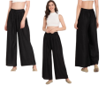 China linen solid color plazzo pant for woman.