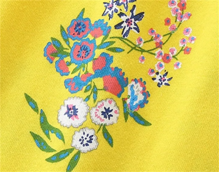 GC%20Girl%20Summer%20Casual%20Dress%20Children's%20Cotton%20Round%20Neck%20Short%20Sleeves%20Flower%20Printed%20Princess%20Dress%20-%20Image%204