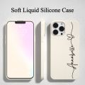 【Dislikelike】Personalized Customized Name Phone Case for iPhone 14 13 12 11 2023 Pro Max X XS XR 7 8 Plus Italic Heart Design Soft Silicone Cover. 