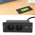 Recessed Desk Socket EU Plug 230-265V Functional In Desk Power Hub for Home Industry. 