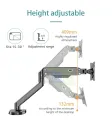 KALOC KLC DS200 Monitor Arm Mount Stand for 17 inch to 32 inch Monitor - Black. 