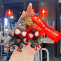 Spider-Man Across the Spider Verse Key chain Miles Morales Peter Gwen Keychain Pendant Action Figure Marvel Spiderman Model Toys. 