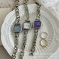PALESCE niche Korean version ins minimalist temperament sea blue small sugar watch women's personalized chain light luxury women's watch.