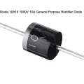 5Pcs- Diode 10A10 1000V 1KV 10A General Purpose Rectifier Diode 10A10 Silicon Junction Diode R-6 Package Electrical Circuitry & Parts. 