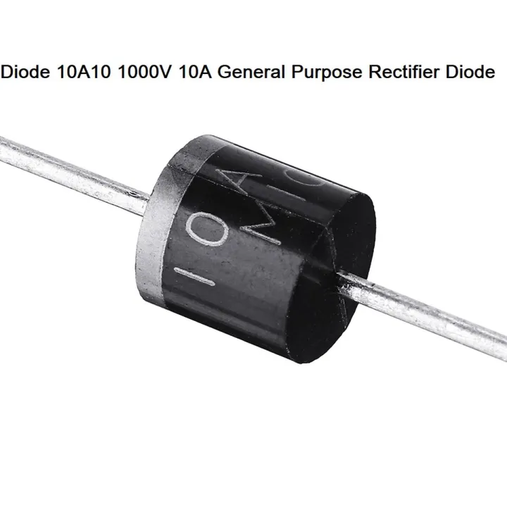 5Pcs- Diode 10A10 1000V 1KV 10A General Purpose Rectifier Diode 10A10 Silicon Junction Diode R-6 Package Electrical Circuitry & Parts