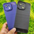 For Walton NEXG N6, N6 Lite Silicone Back Cover With Carbon Fiber Texture Case 2023 Waltonnexg n 6 Primo nex6 back Part (Back Case Cover For Smartphone). 