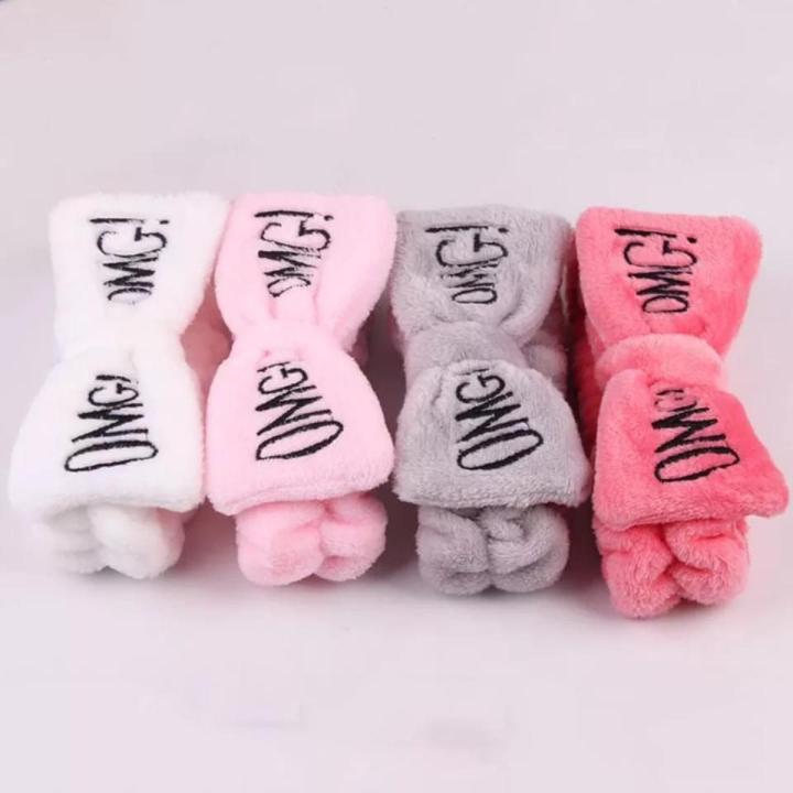 Women%20Bow%20Hair%20Band%20Fashion%20OMG%20Letters%20Wash%20Face%20Headband%20Girls%20Headwear%20Hairbands%20Coral%20Fleece%20Hair%20Accessories%20-%20Image%202