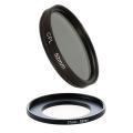 2 Pcs Accessories: 1 Pcs Camera Lens Filter Step Up Ring 37Mm to 52Mm Adapter & 1 Pcs 52Mm Circular Polarising CPL Filter, for Canon 650D 700D Nikon. 