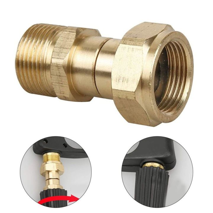 M22 14mm Brass Pressure Washer Swivel Joint Connector Hose Adapter Pressure Washers Tool