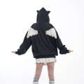 Angel wings cat ears star hoodie cute soft girl autumn winter with thick velvet and loose top jacket.