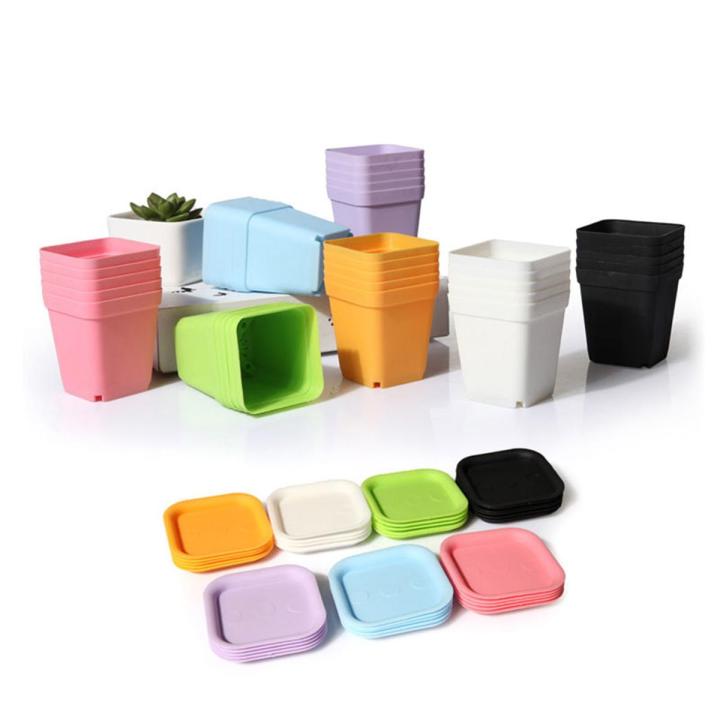 1 pices Flower Pots Square Planters Pot Trays Plastic Pots Creative Small Square Pots For Succulent Plants Garden Decor