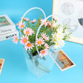 T Shape Florist Decoration Potted Clear Flower Bag Portable Plastic Gift Bags BAWEI. 