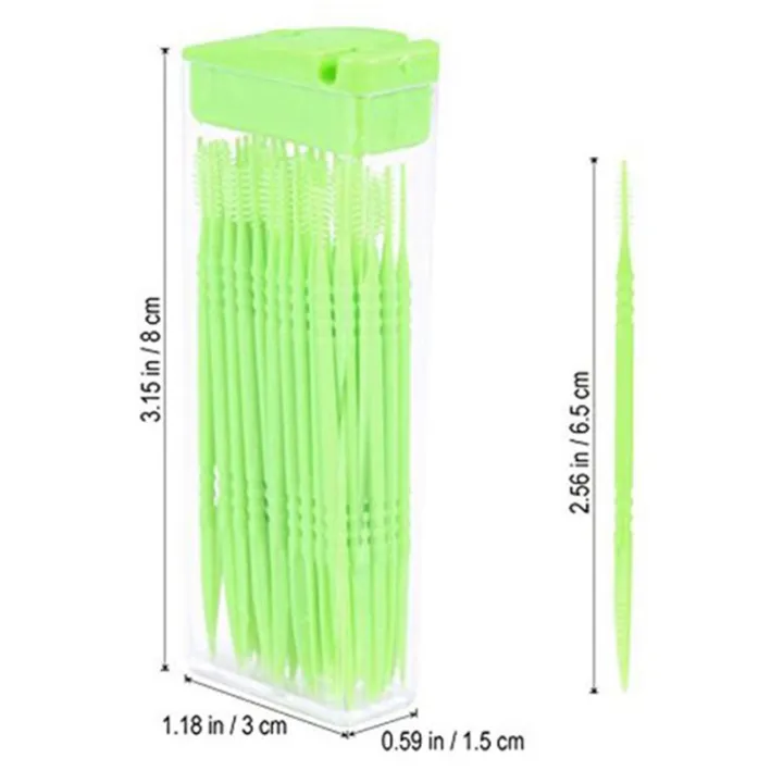 200%20Pcs%20Plastic%20Toothpicks%202%20Way%20Tooth%20Picks%20Interdental%20Brush%20Cleaners%20Portable%20Box%20Random%20Color%20-%20Image%203
