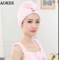 Womens Bathroom Towels Microfiber Absorbent Towel Quick Dry Hair Hat Cap Adults Bath Towel Bathing Tools. 