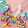 I LOVE DADDY&MUMMY Building Blocks Toy Magnetic Construction Set Magnet Ball Sticks Rod Games Montessori Educational Toys For Kids.