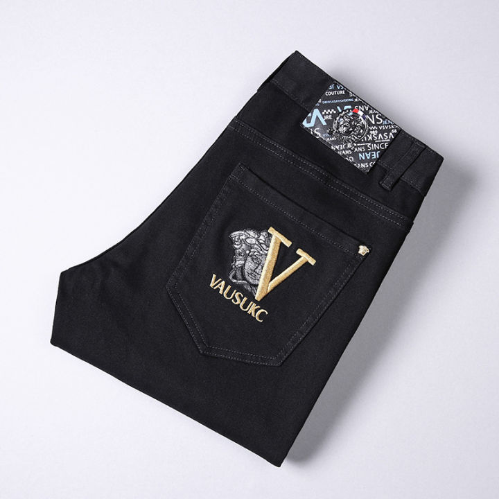 2022Spring%20and%20Summer%20Embroidered%20Jeans%20Men's%20European%20Station%20Korean%20Style%20Slim-Fitting%20Ankle-Tied%20Stretch%20Fashion%20European%20Goods%20Men's%20Pants%20-%20Image%205