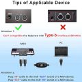 USB MIDI Cable Adapter, USB Type A Male to MIDI Din 5 Pin In-Out Cable Interface with LED Indicator for Music Keyboard. 