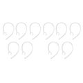 10X Universal Small Clamp Bluetooth Ear Hook Loop Clip Replacement Clear.