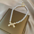 Coquette Aesthetic Pearl Necklace Korean Fashion Choker Planet Necklace Heart Pendant Y2k Accessories Cool Girl Hip Hop Jewelry.