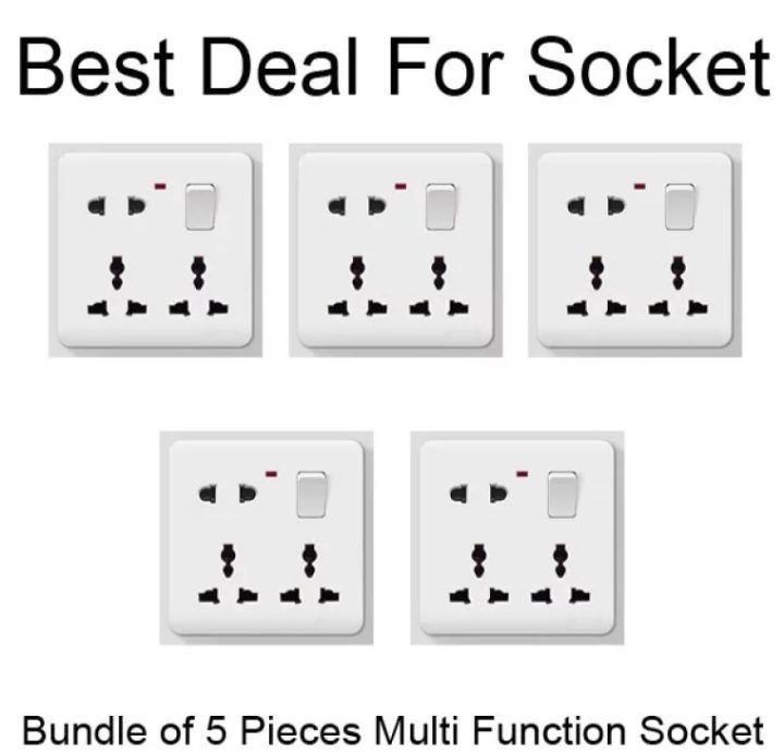 Bundle%20of%205%20Pieces%20Multi%20Function%20Universal%20Wall%20Socket%20-%208%20Pin%20Socket%20-%20Image%202