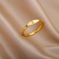 Tiny Initial Letter Rings For Women Fashion A-Z Letter Finger Stainless Steel Ring Aesthetic Wedding Jewelry Gift bijoux femme.
