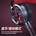 All-inclusive ear large size PU earmuffs electric breathing light luminous bluetooth wireless headset computer headset Type-C mouth.